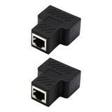 2 Piezas Rj45 Adaptador Ethernet Divisor 8p8c Conector 1 A