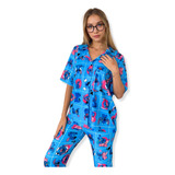 Pijama Mujer Premium Animados Camisa Super Amplios