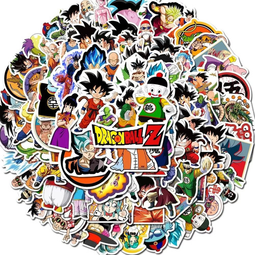 Dragon Ball Z Anime Manga 100 Calcomanias Stickers Vs Agua
