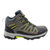 Zapatilla Outdoor Juvenil Lotto - Cortina Hc Gris Verde