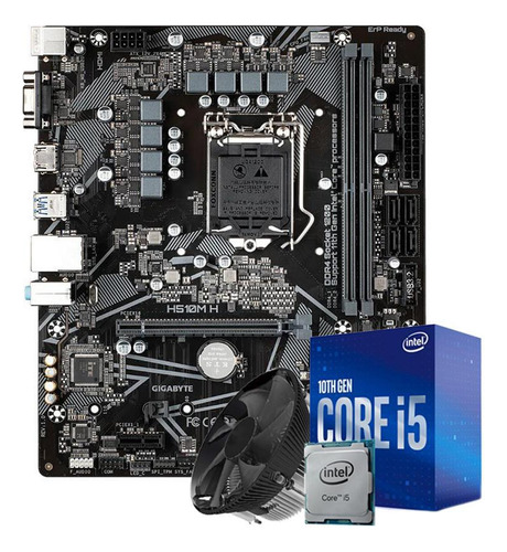 Kit Upgrade Placa Mãe Gigabyte H510 Intel Core I5 10400f E