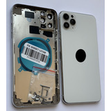 Carcasa Chasis Para iPhone 11 Pro Max Plata/blanco