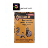 Chapa Cerradura P/ Mueble 16mm Cuerpo Rosado Austral 460-c