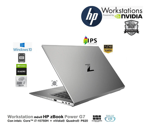 Hp Zbook Power-g7 I7-10750h 32gb Ssd1tb 15.6fhd Ips Quadro 4