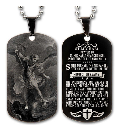 Sainstone San Miguel Arcángel Amuleto Protección Colgante De