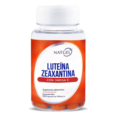 Luteína Zeaxantina + Omega 3 | 120 Cápsulas 700 mg | Nutrición Diaria para Vista y Mente | Natgel | Meses sin interés