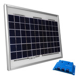 Panel Solar 10w + Regulador P/ Bateria 12v Nautica Motorhome