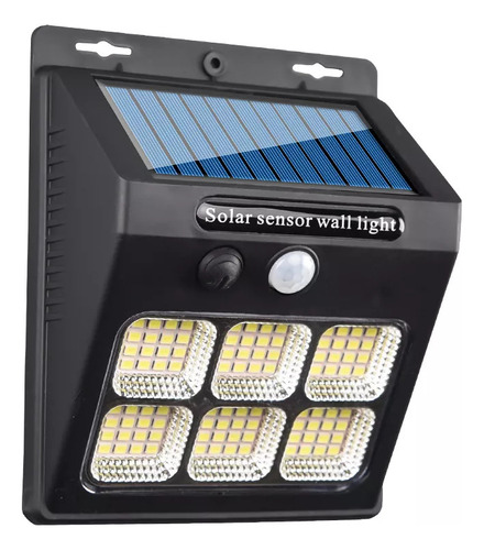 Lámpara Solar, Luz Solar 30 Leds Sensor, Color Negro