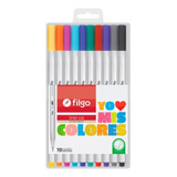 Marcador Filgo Marker 038 Ultra Fino 0.4mm Set X 10 Surtidos