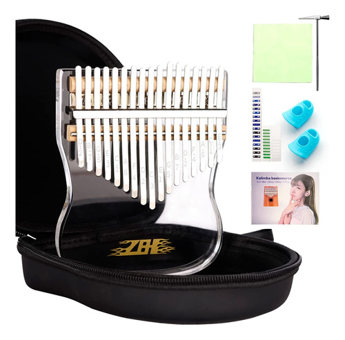 Acrílico Kalimba Clear Thumb Piano 17 Key Piano De Ded...