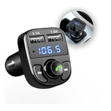 Carregador P/ Carro Usb Transmissor Fm Mp3 Sem Fio Bluetooth