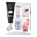 Kit Para Polygel Pincel Solucion Capsula Dual Completo