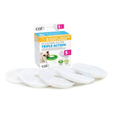 Paquete De 5 Filtros Para Fuentes De Agua Catit Triple Actio