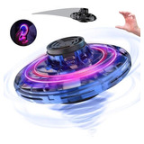 Fly Fidget Spinner Volador Azul Mini Dron Con Luces Juguete 