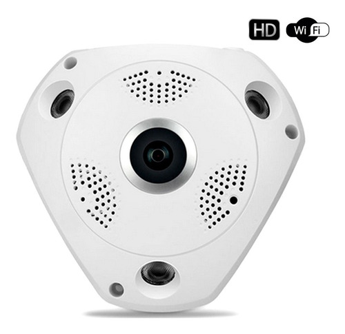 Câmera Panorâmica Vr Cam Segurança 3d Hd 1.3mp Wifi 360º