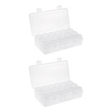 2 Cajas De Almacenamiento De Plástico Cajas Individuales
