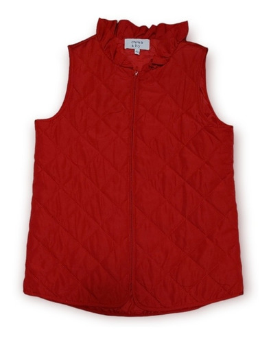 Chaqueta Sin Mangas Talla 7/8 Color Rojo Italiano.