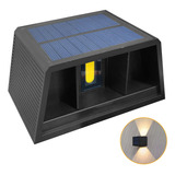 Arandela Luminária Led Solar Sensor Direcionável 2 Focos Cor Preto N/a