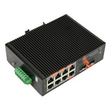 Conmutador Gigabit Ethernet De 8 Puertos, Riel Din, Montaje
