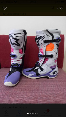 Botas Motocross Alpinestars Tech 10 Daytona 2023 Talle: 9us