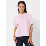 Polera Essential Classic Fit Con Logo Rosado Tommy Hilfiger