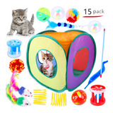 Juego De 15 Juguetes Para Gatitos Cat Toys, Juguetes Interac