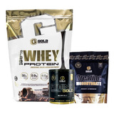 Whey Protein 5lb + Creatina + Amino. Combo Gold Nutrition. Outlet