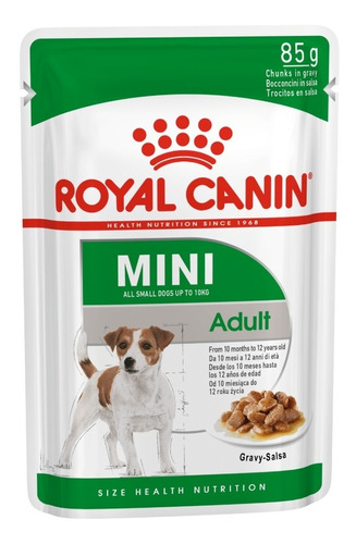 Pouch Royal Canin Mini Adulto Alimento Húmedo X 85 Gr