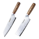 Set De Cuchillos Chef Japonés Y Nakiri (2 Piezas)