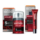 Kit Antiedad L´oreal Vitalift Crema Facial Y Ojos De Hombre Tipo De Piel Normal