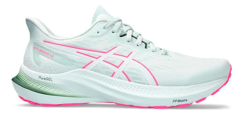 Zapatillas Asics Running Mujer Gt 2000 12 M Aqua-rosa Ras