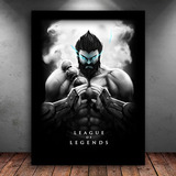 Quadro League Of Legends Udyr Lol C/ Moldura 43x33cm A3