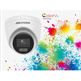 Camara Domo Colorvu 1080p Imagen En Color 24/7/ Hikvision Color Blanco