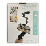 Kit Video Making Trípode Con Luz, Micrófono Y Control Ay-49