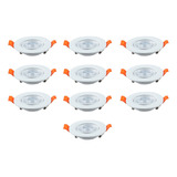 Paquete 10 Lampara Spot Empotrado Led 7w Luz Blanca Color Blanco