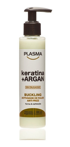 Crema De Peinar Plasma Keratina+argan Activador Rulos 150ml