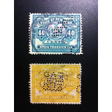 2 Estampillas Postales U S A 1922 Transfer Tax Oferta