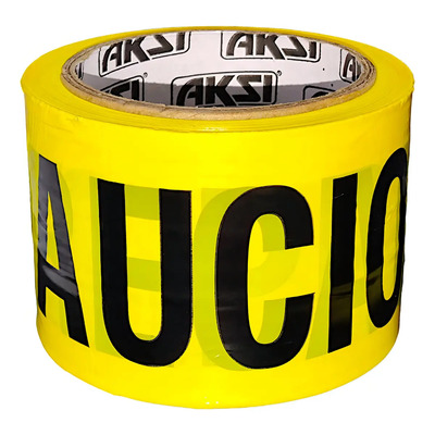 Cinta De Advertencia Precaución Color Amarillo 90 Mts Aksi | MercadoLibre