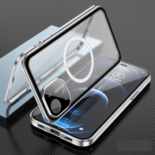 Case Luxo 360º Alumínio Para iPhone 12 13 14 15 Pro Pro Max