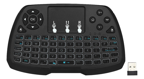 Mouse Pc Portátil Inalámbrico Con Teclado Remoto De 2,4 Ghz