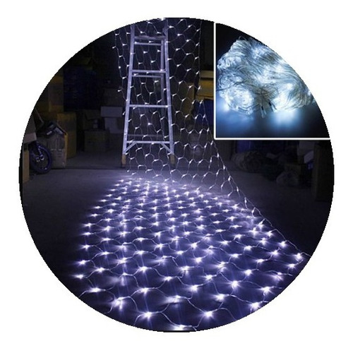 Luces A Led Blancas Red 150 X 150cm Navidad Navideñas Arbol