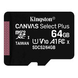 Memoria Microsd Kingston Canvas Select Plus 64gb 100mbs V10
