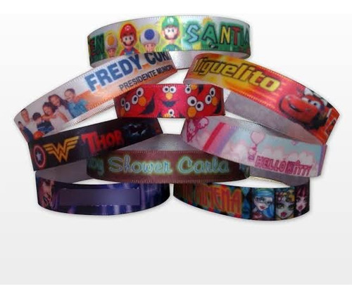 100 Pulseras Personalizadas Mediante Sublimación Impresas