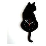 Reloj Acrílico De Dibujos Animados Con Forma De Gato Con Col