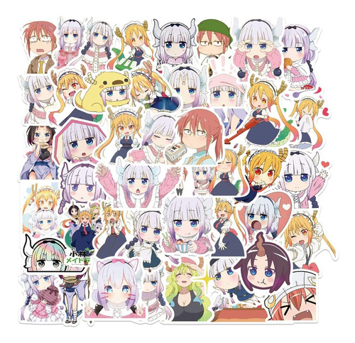 50 Stickers Anime Kobayashi-san Chi No Maid Dragon