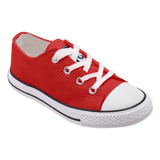 Zapatilla Infantil De lona Urbana Casual - Rojo - 7192