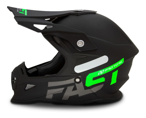 Capacete Masculino Para Motocross Pro Tork Fast 788 Solid Nf