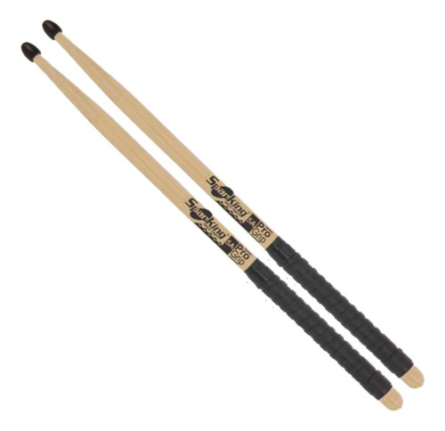 Baqueta 5a Pro Grip Preto Natural Ponta Nylon Spanking