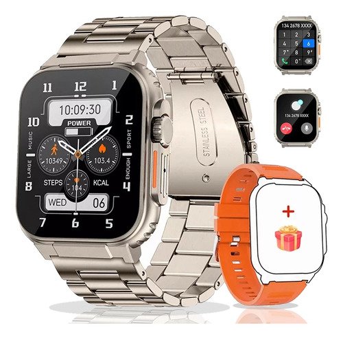 Reloj Inteligent Hombre 2 Acero Inoxidable Bluetooth Llamada