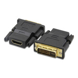 Adaptador Dvi Digital Macho 24+5 Para Hdmi Fêmea Banhado